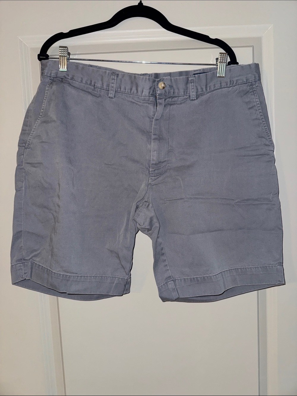 Polo by Ralph Lauren Men’s Light Blue Flat-Front Chino Shorts